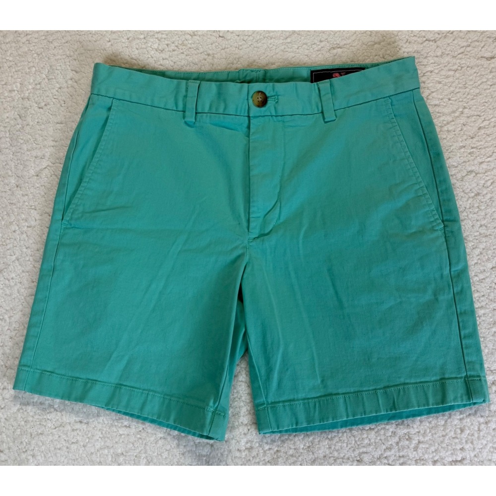 Vineyard Vines Mens 30 Breaker Shorts Seafoam Green Turquoise Stretch Cotton 8in